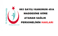 Sağlık Bakanlığı KPSS-2017/5 Atanan Sağlık Personelinin Hakları