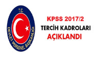 KPSS 2017/2 Tercih Kadroları Açıklandı