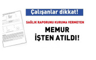 Sağlık Memuru Aldığı Rapordan Dolayı…