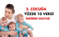 Üç çocuğu olana, vergide yüzde 10 indirim!