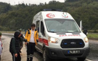 Zonguldak’ta hasta taşıyan ambulans kaza yaptı