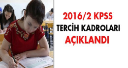 2016/2 KPSS tercih kadroları açıklandı