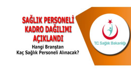 Sağlık Personel Alımı Kadro Dağılımı Açıklandı