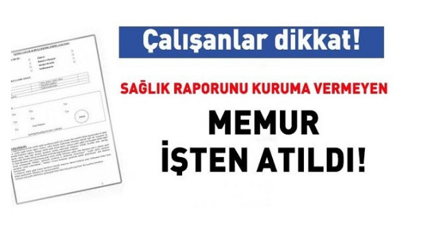 Sağlık Memuru Aldığı Rapordan Dolayı…
