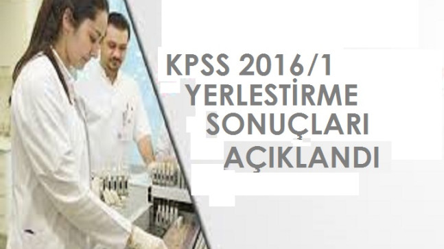 KPSS 2016/1 Yerleştirme sonuçları açıklandı