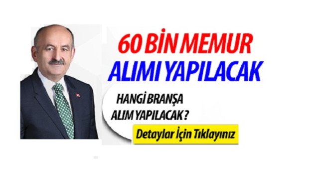 Kamuya alınacak 60 bin personelin dağılımı
