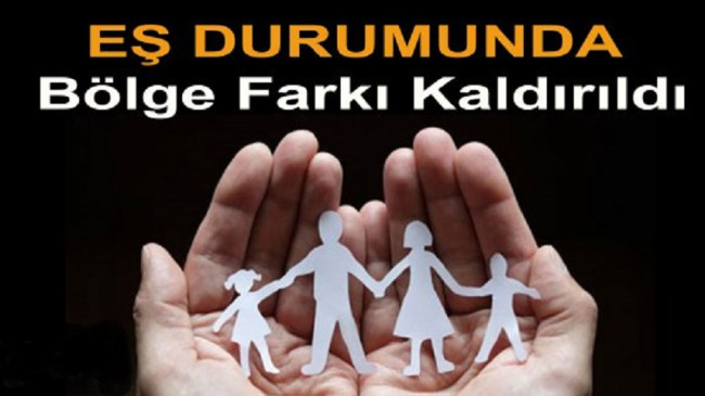 Sağlık personeline,Eş Durumunda Bölge Farkı kaldırıldı